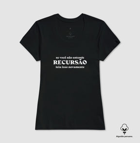 Camiseta Premium Lógica de Programação Recursão