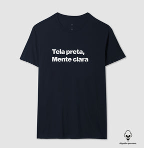 Camiseta Premium Tela Preta Mente Clara