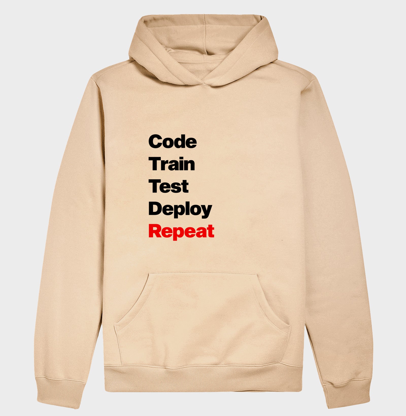 Hoodie Moletom Code Train Test Deploy Repeat