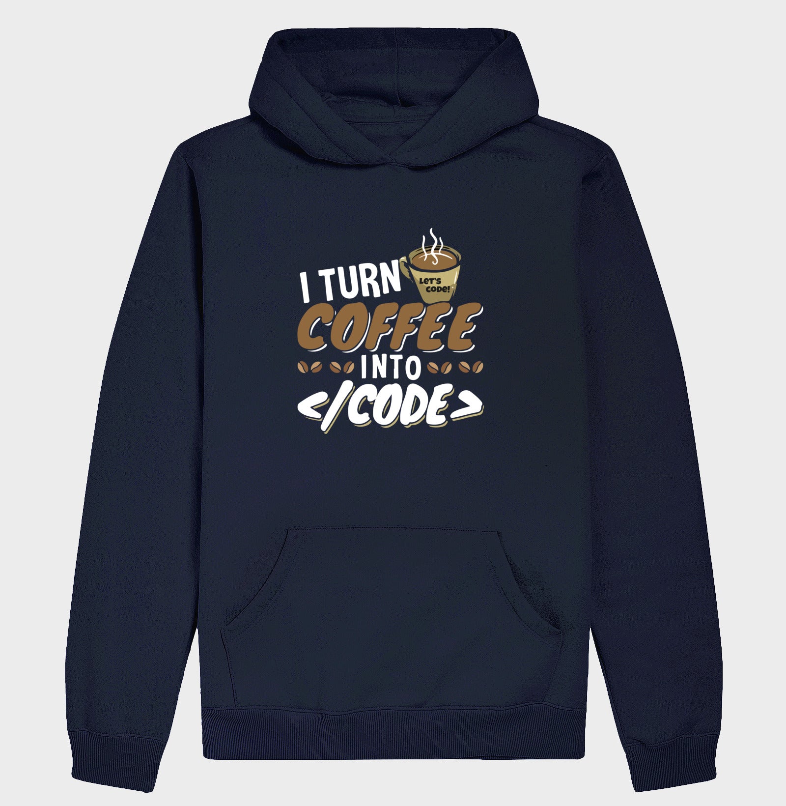 Hoodie Moletom I turn Coffee into Code