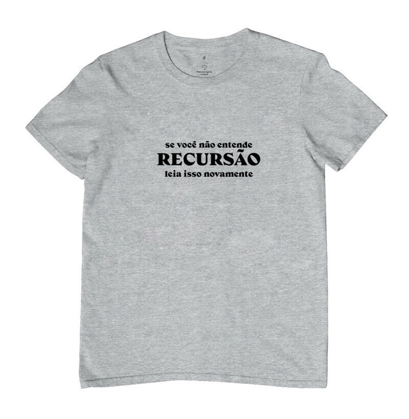 Camiseta Lógica de Programação Recursão