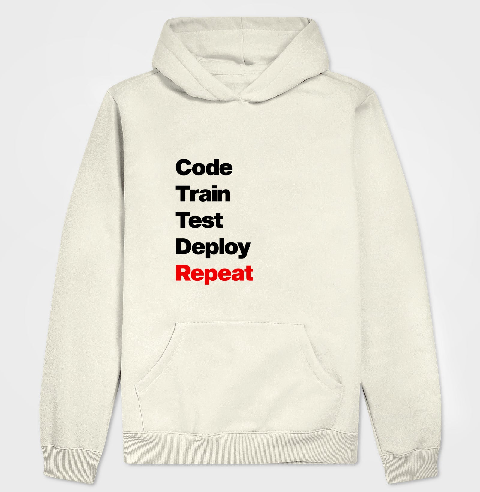 Hoodie Moletom Code Train Test Deploy Repeat