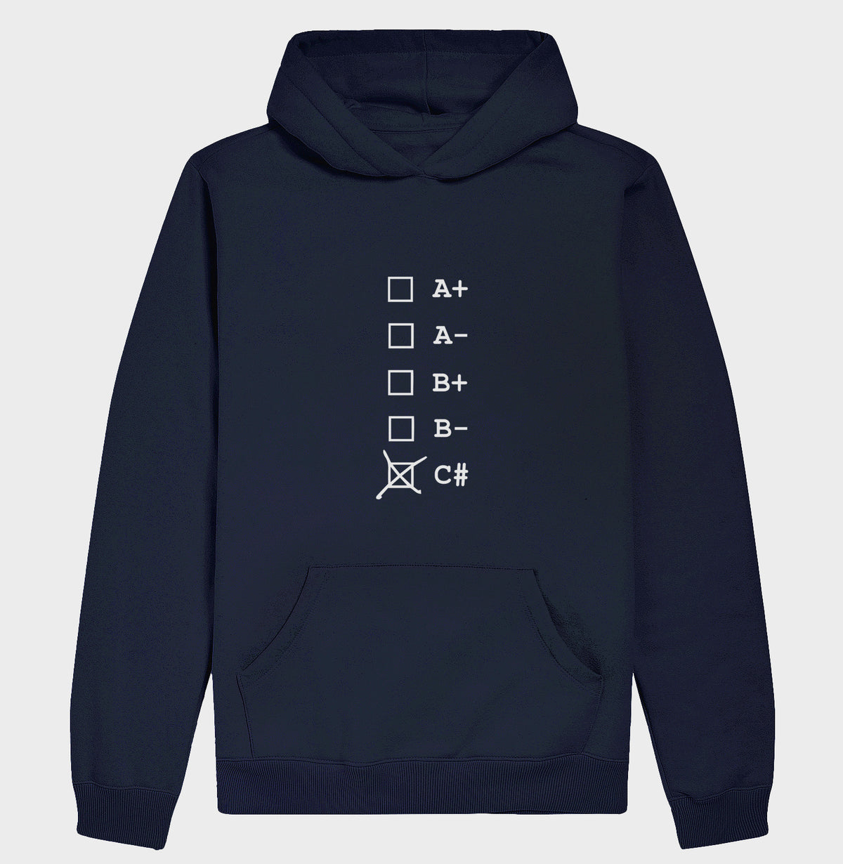 Hoodie Moletom C# Tipo Sanguíneo