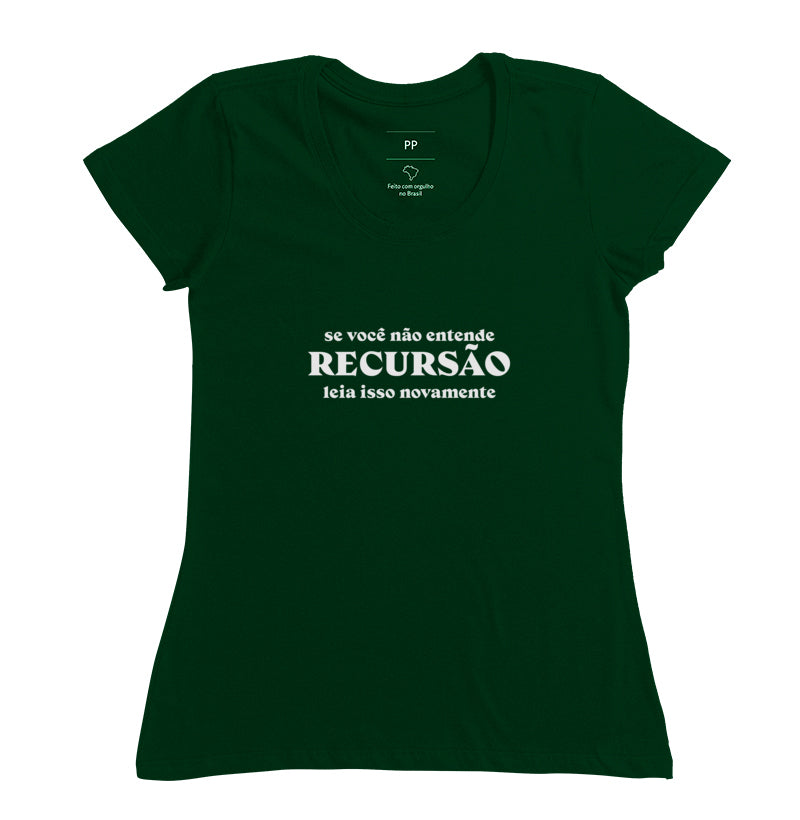 Camiseta Lógica de Programação Recursão