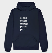 Hoodie Moletom Clone Fetch Merge Push Pull