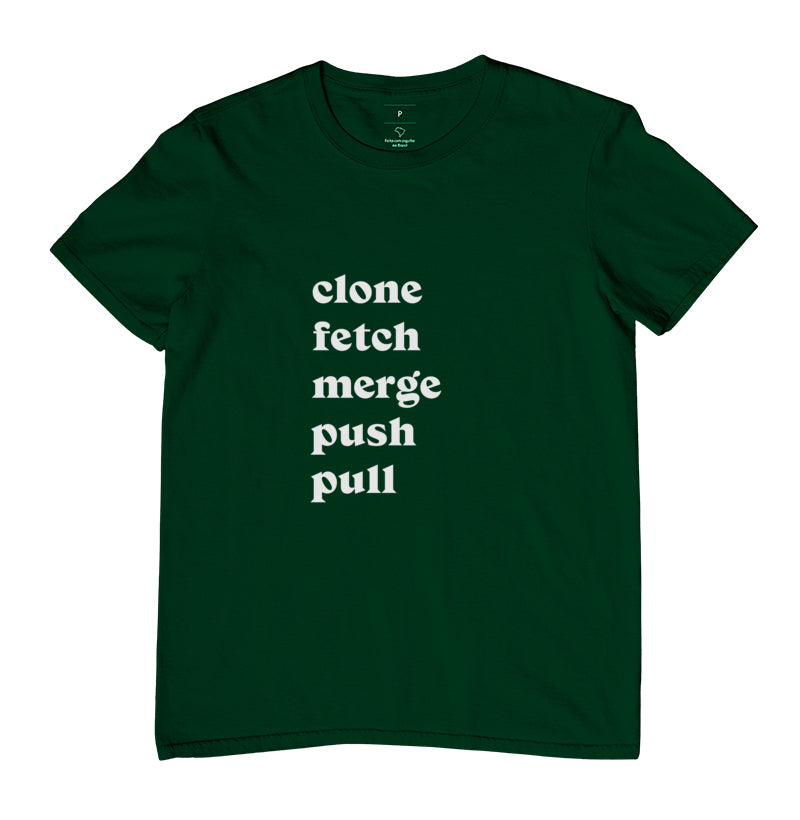 Camiseta Clone Fetch Merge Push Pull