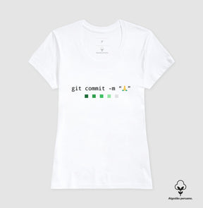 Camiseta Premium Prece Git Commit