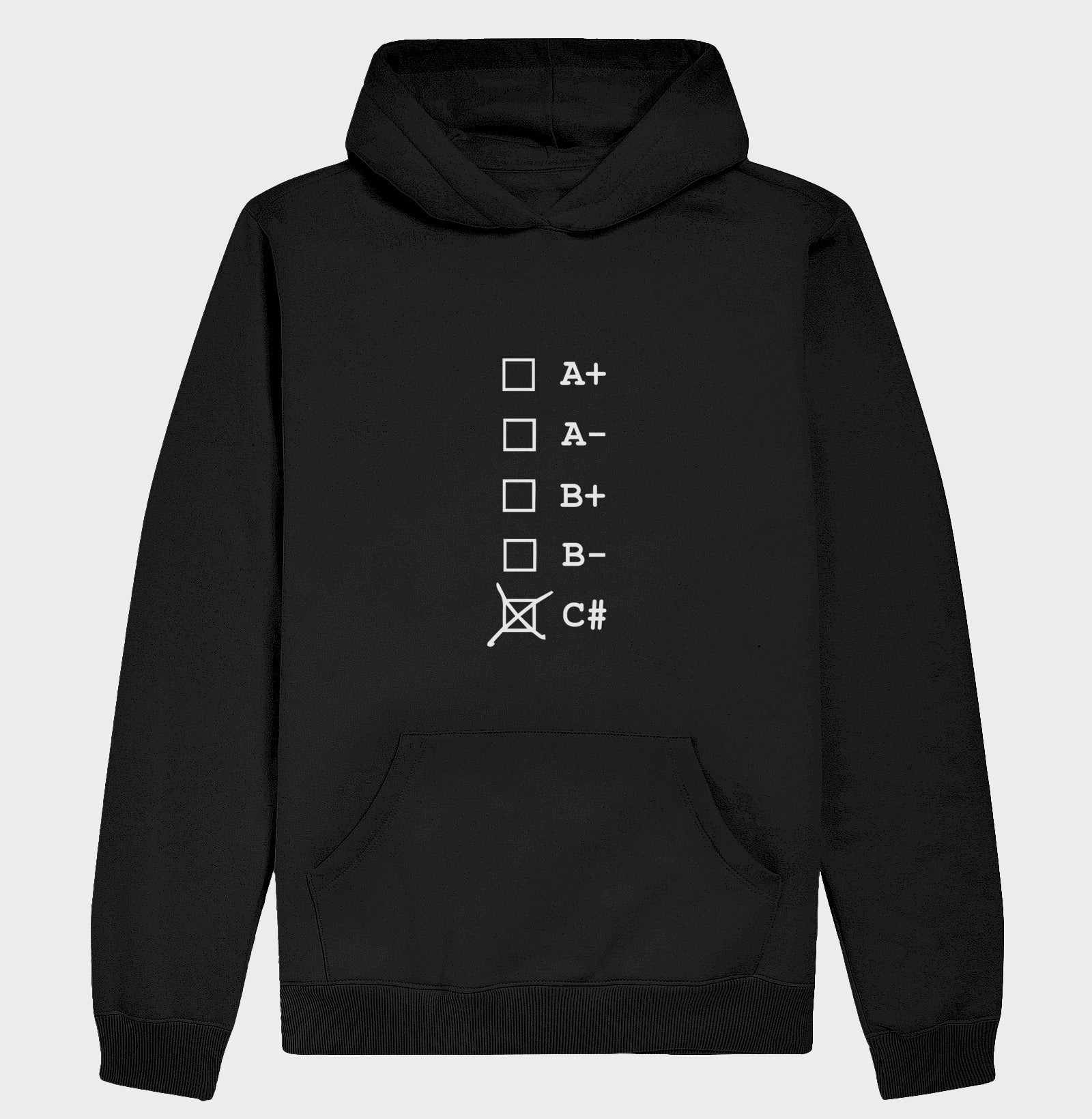 Hoodie Moletom C# Tipo Sanguíneo