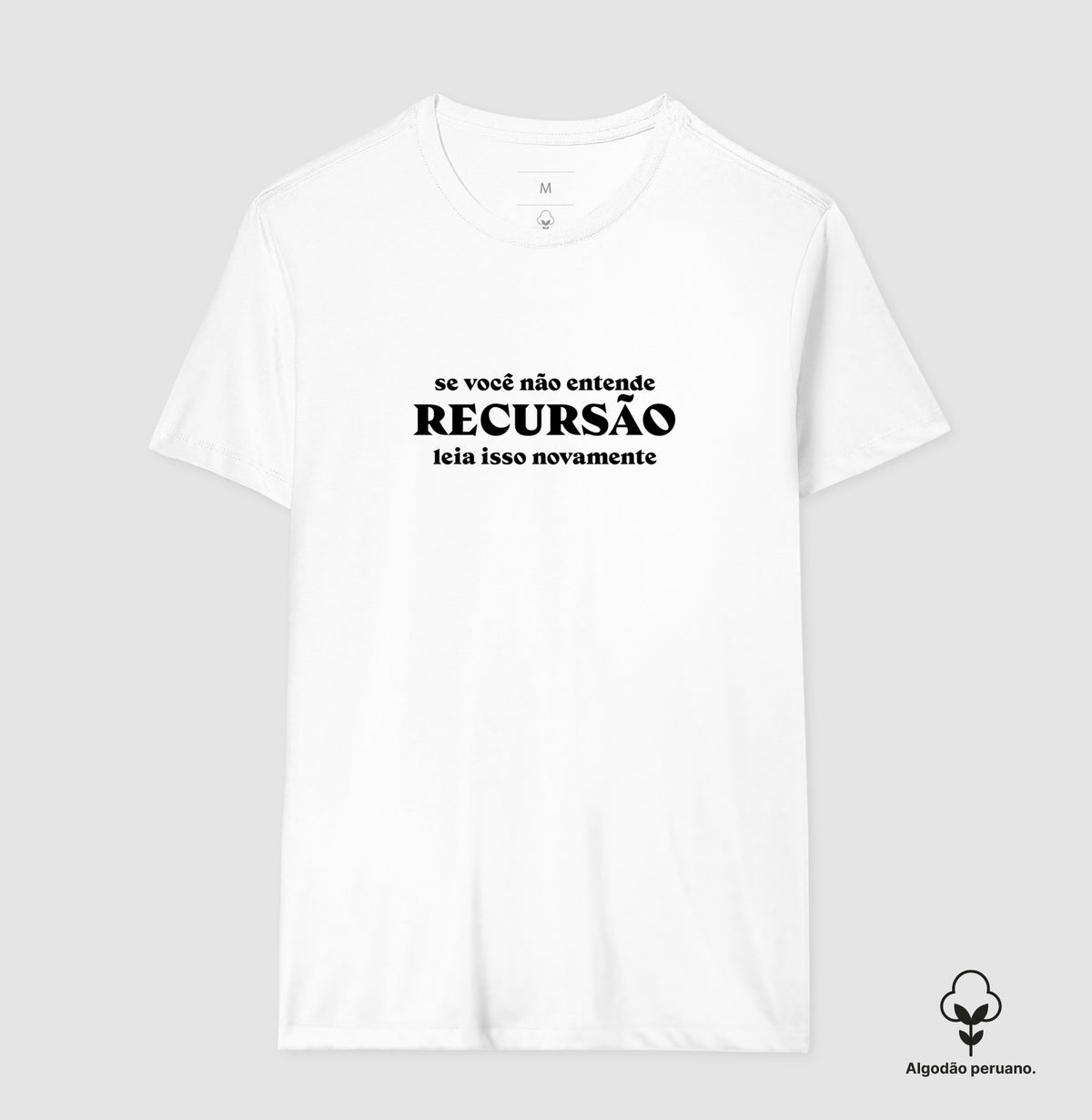 Camiseta Premium Lógica de Programação Recursão