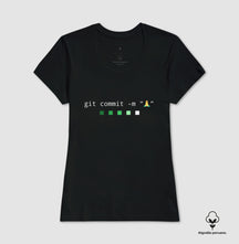 Camiseta Premium Prece Git Commit