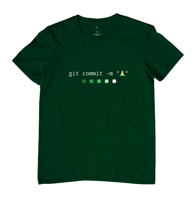 Camiseta Prece Git Commit