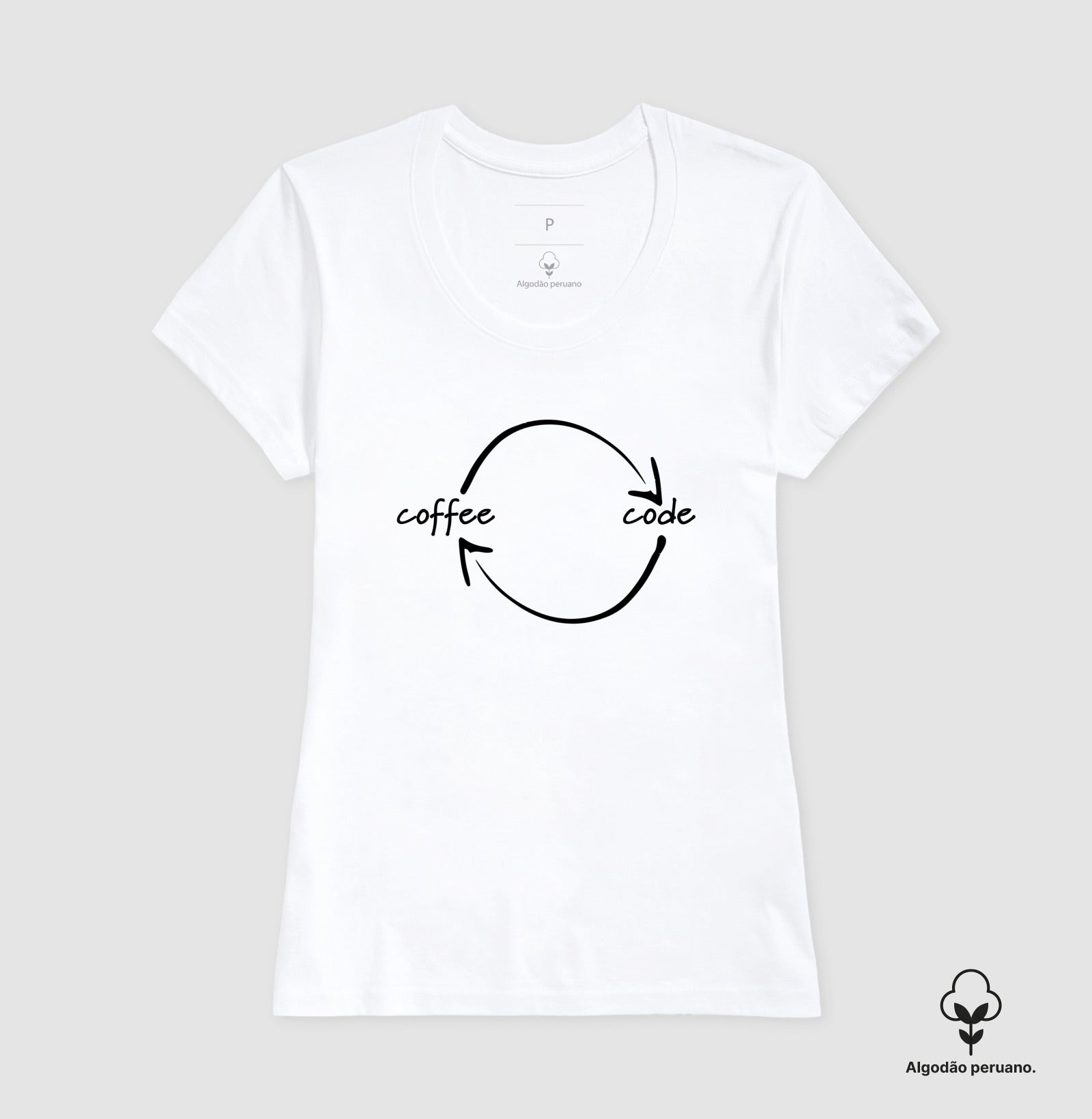 Camiseta Premium Loop Coffee Code