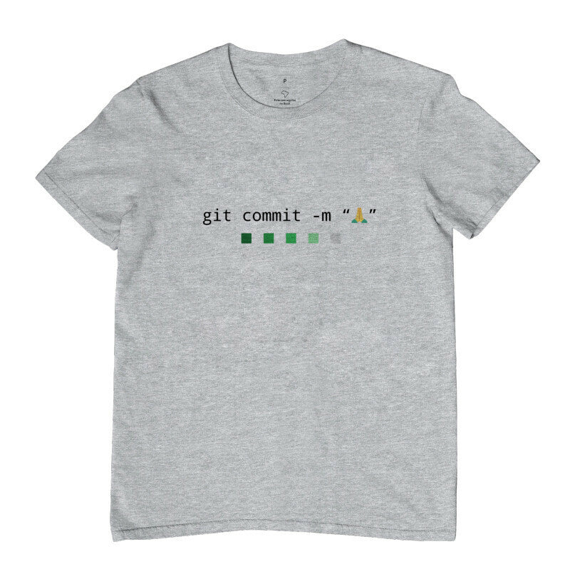 Camiseta Prece Git Commit