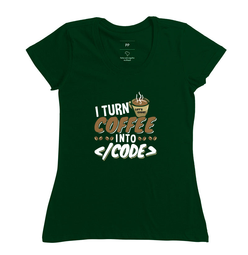 Camiseta I turn Coffee into Code