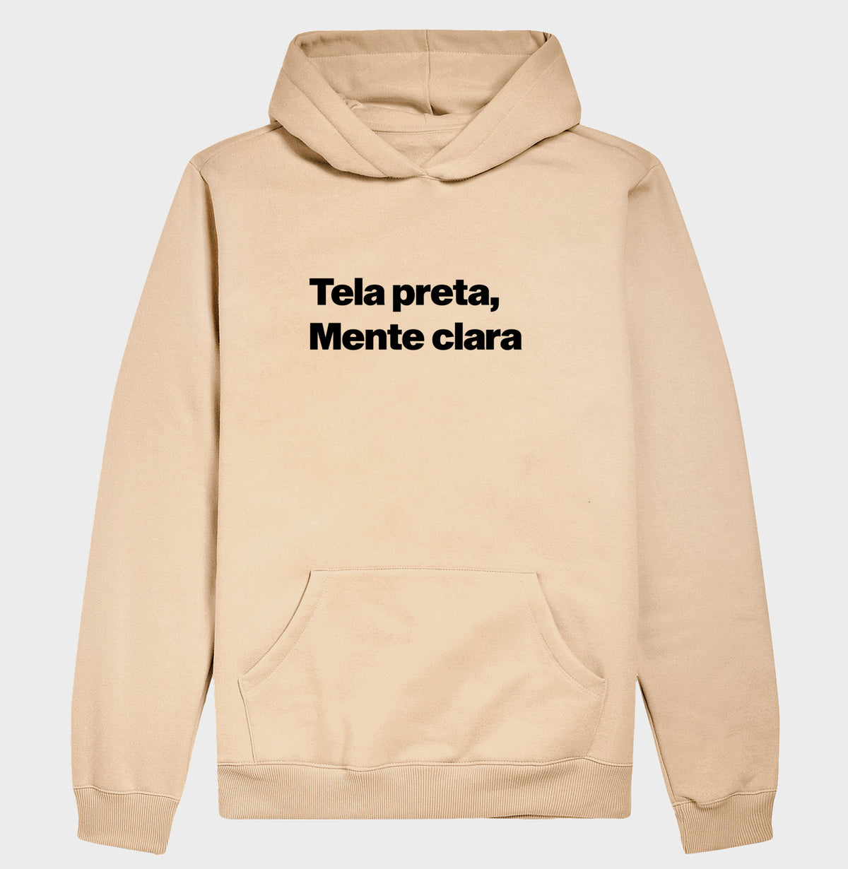 Hoodie Moletom Tela Preta Mente Clara