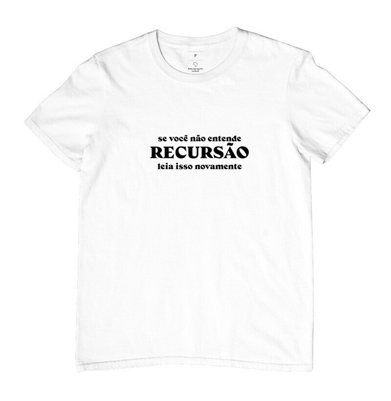 Camiseta Lógica de Programação Recursão