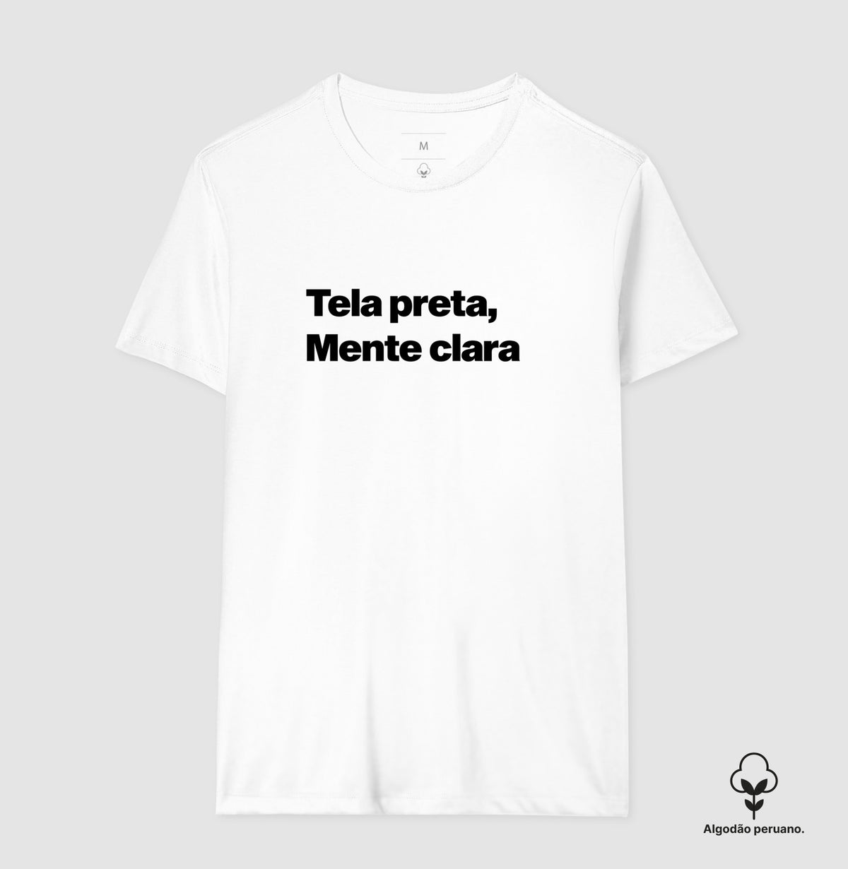 Camiseta Premium Tela Preta Mente Clara