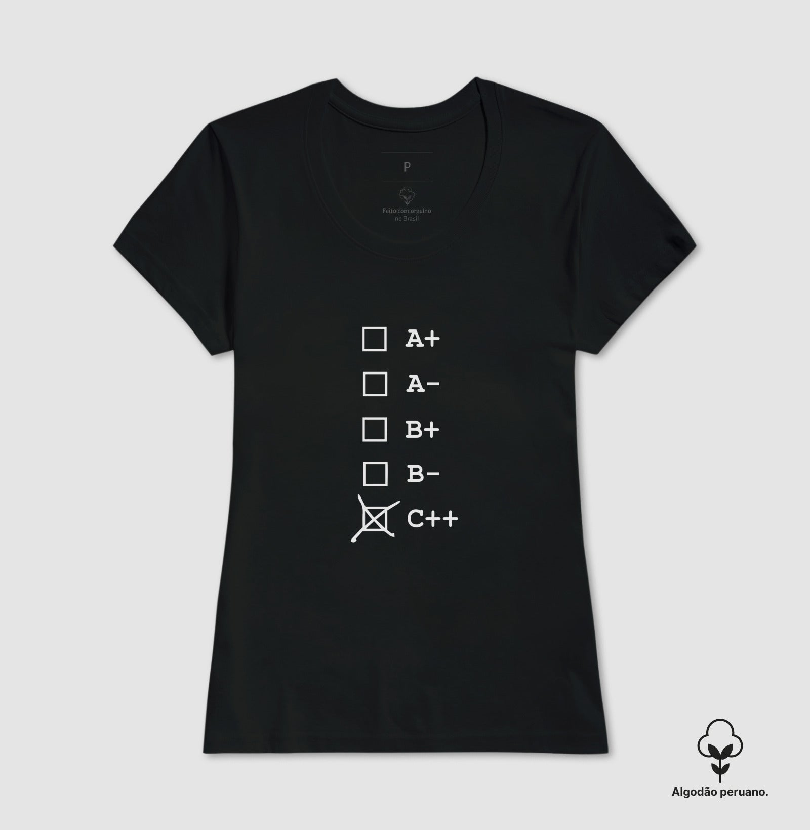 Camiseta Premium C++ Tipo Sanguíneo