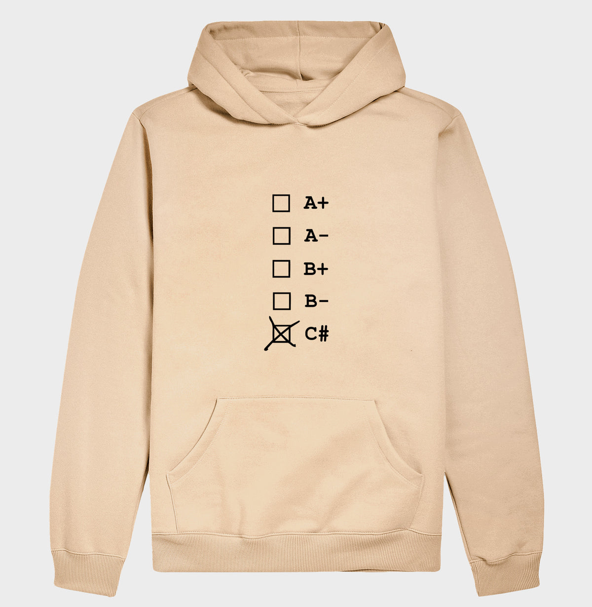 Hoodie Moletom C# Tipo Sanguíneo