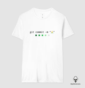 Camiseta Premium Prece Git Commit