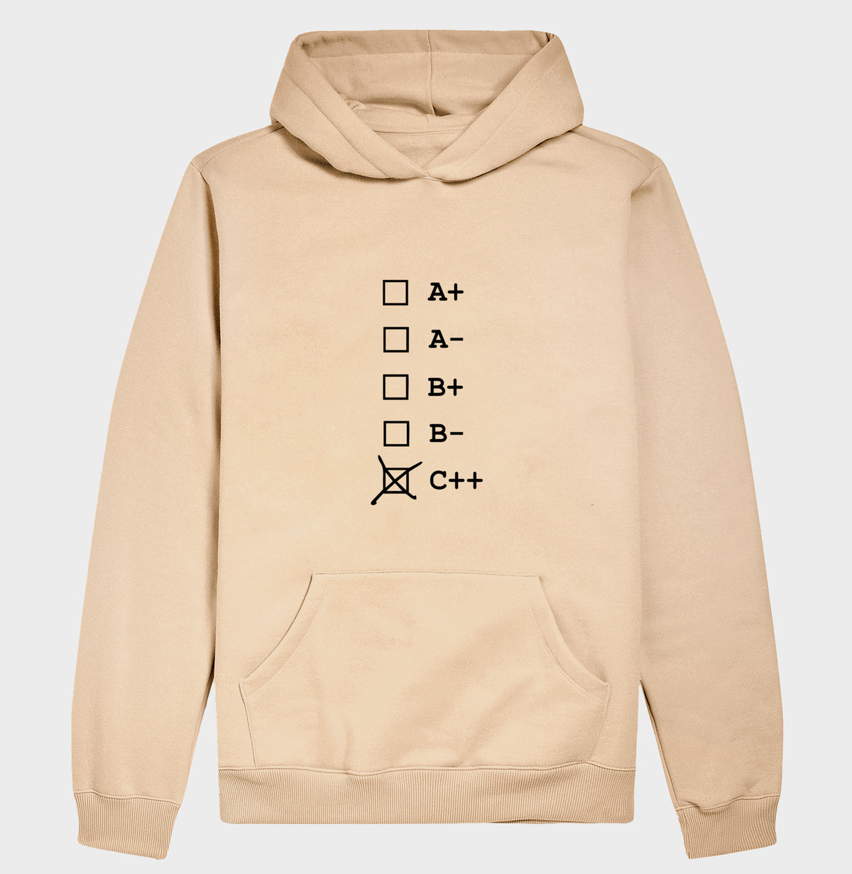 Hoodie Moletom C++ Tipo Sanguíneo