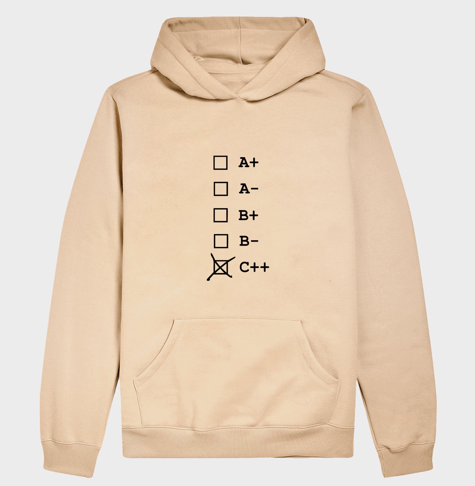 Hoodie Moletom C++ Tipo Sanguíneo