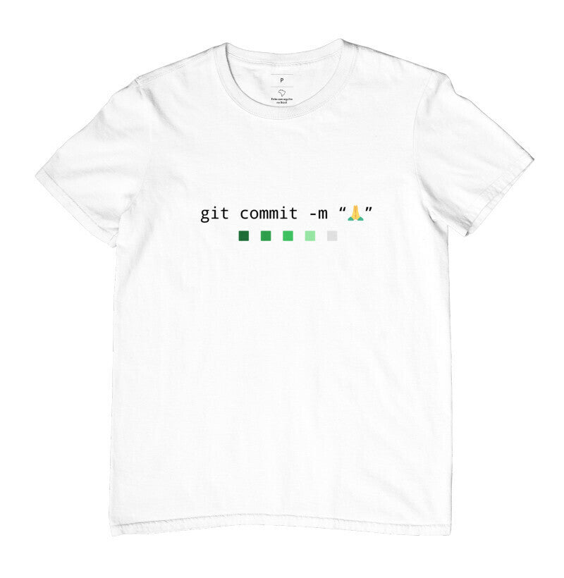 Camiseta Prece Git Commit