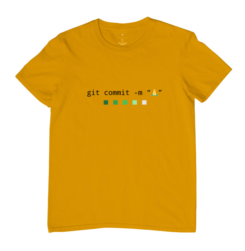 Camiseta Prece Git Commit