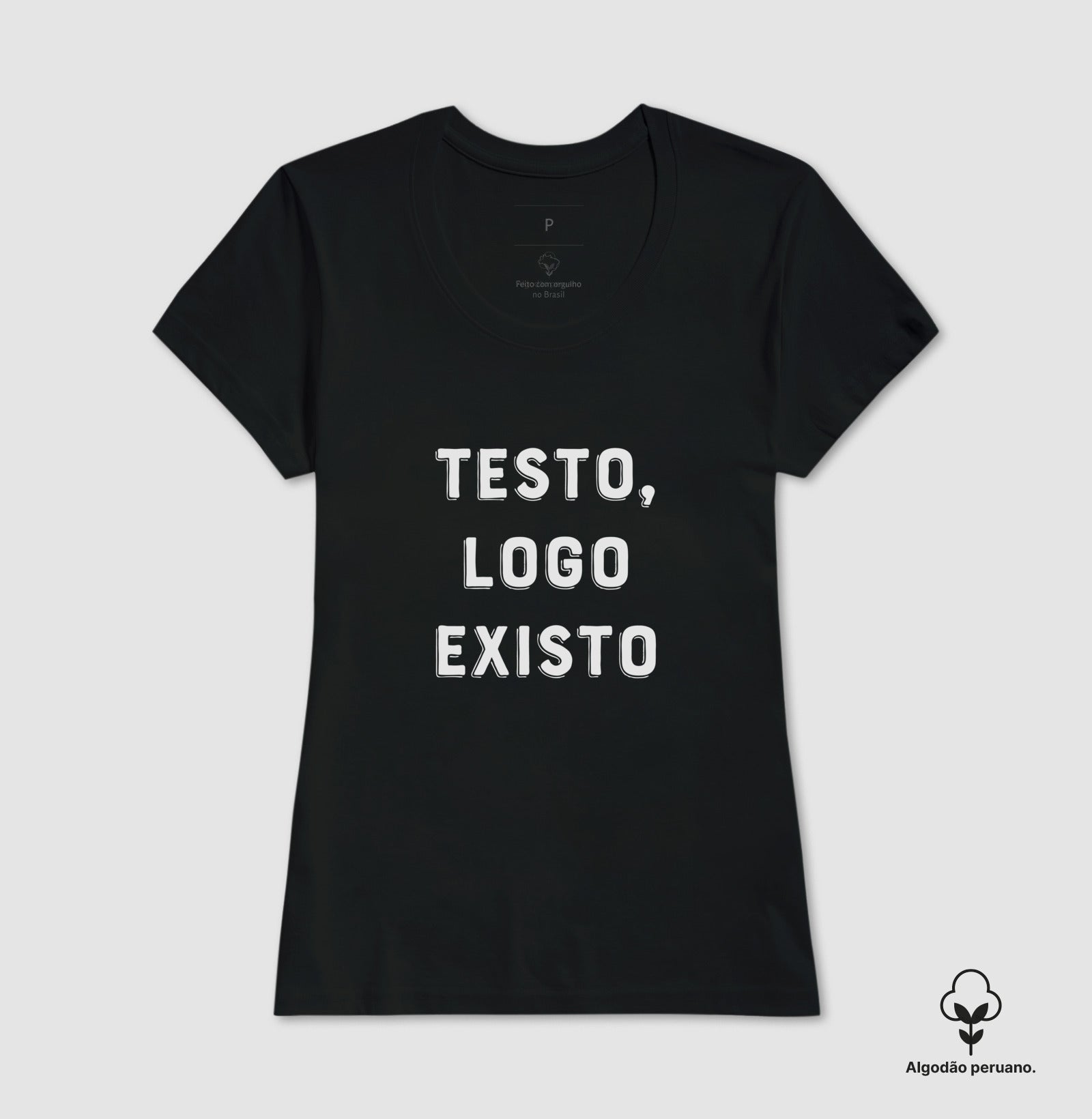 Camiseta Premium QA Testo Logo Existo