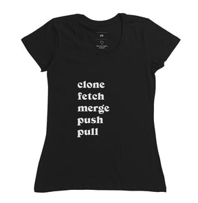 Camiseta Clone Fetch Merge Push Pull