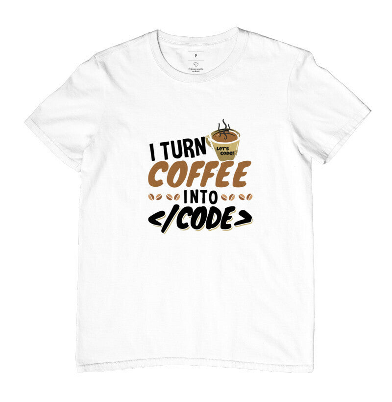 Camiseta I turn Coffee into Code