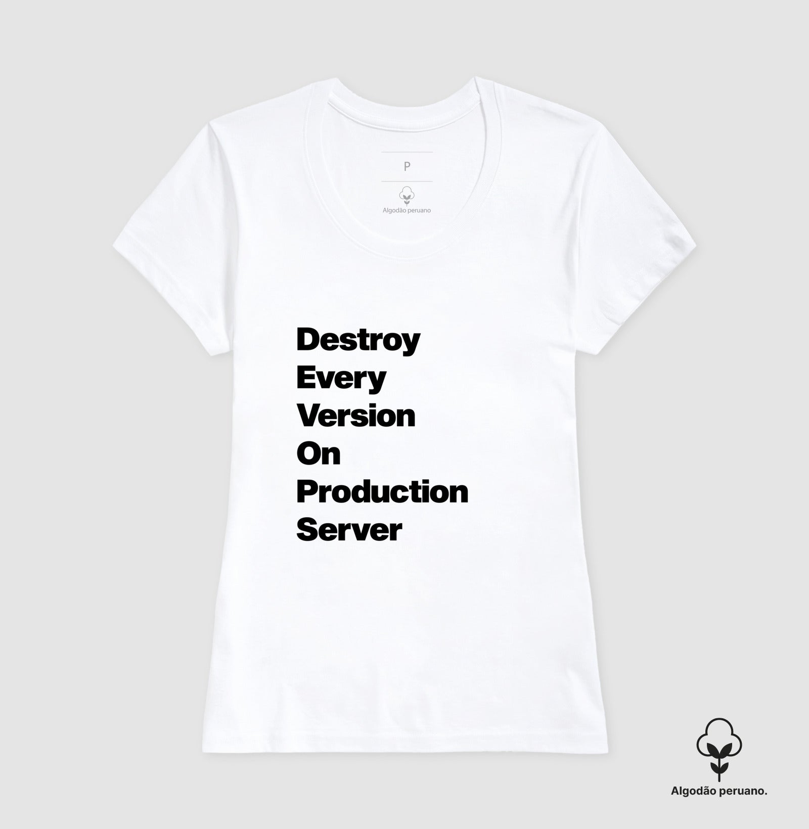 Camiseta Premium DEVOPS Acróstico