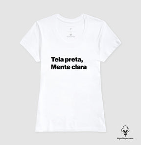 Camiseta Premium Tela Preta Mente Clara