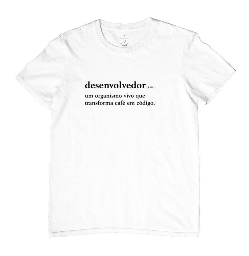 Camiseta Definição de Desenvolvedor