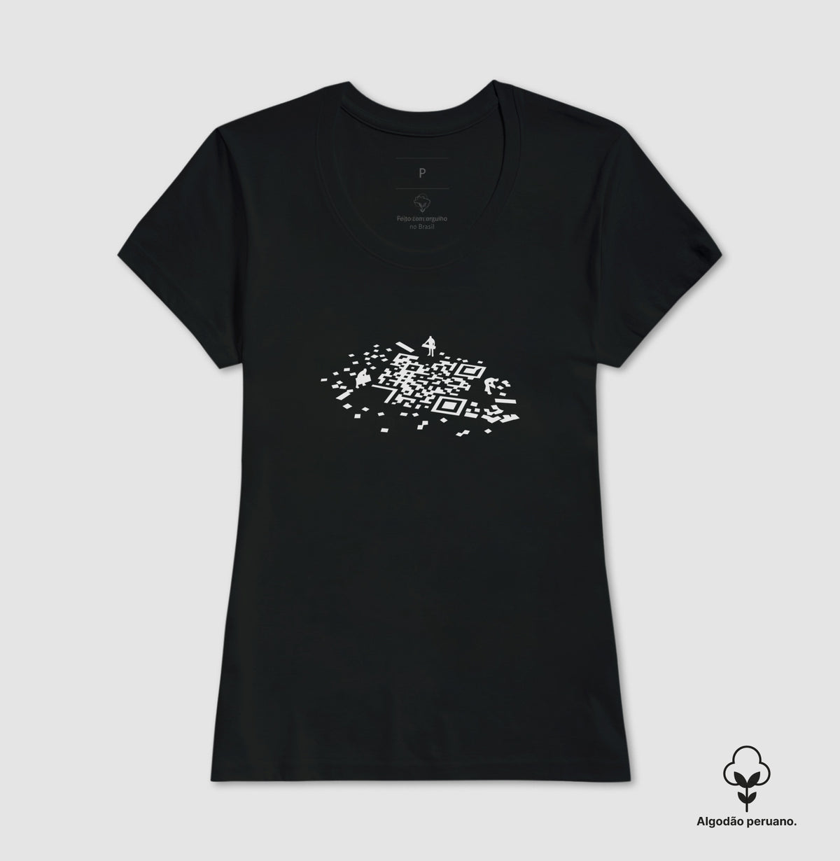 Camiseta Premium - QR Code Build