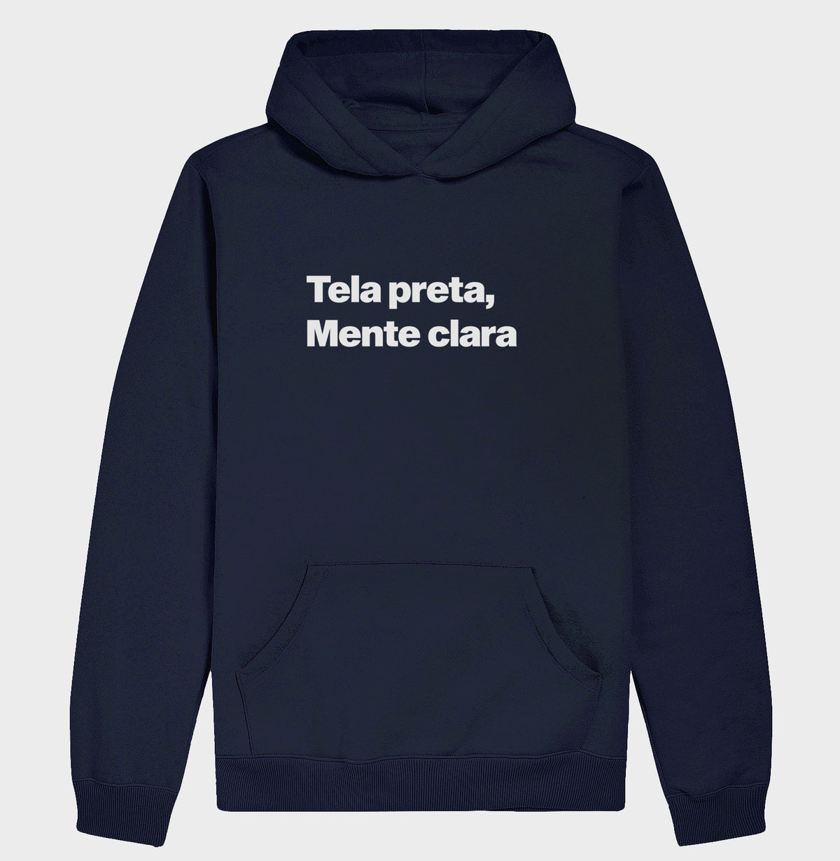 Hoodie Moletom Tela Preta Mente Clara