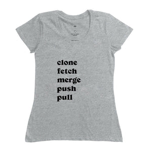 Camiseta Clone Fetch Merge Push Pull