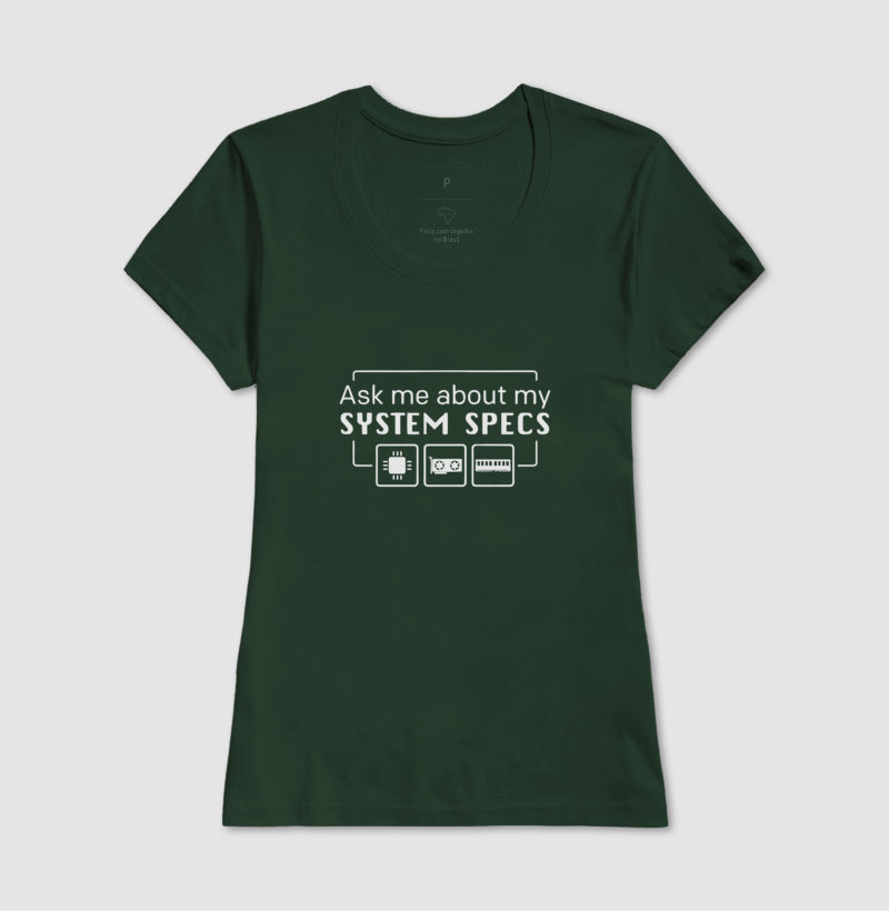 Camiseta System Specs