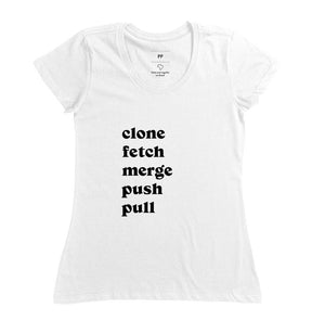 Camiseta Clone Fetch Merge Push Pull