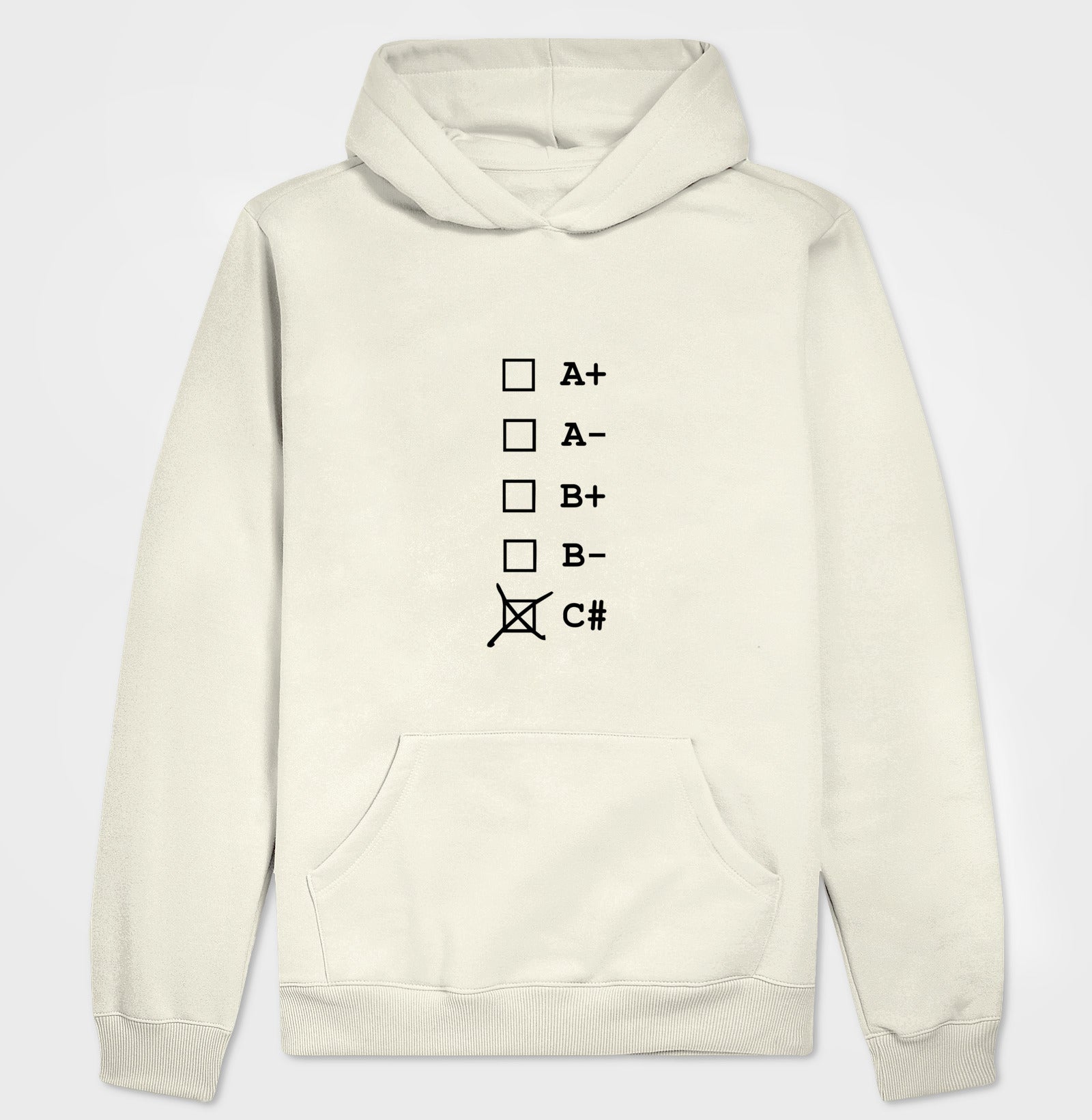 Hoodie Moletom C# Tipo Sanguíneo