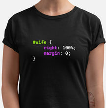 Camiseta Wife CSS com Estampa de Código