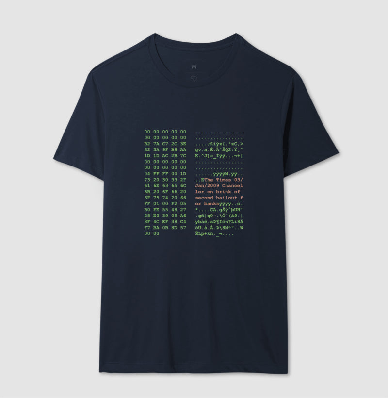 Camiseta Bitcoin Bloco Gênesis