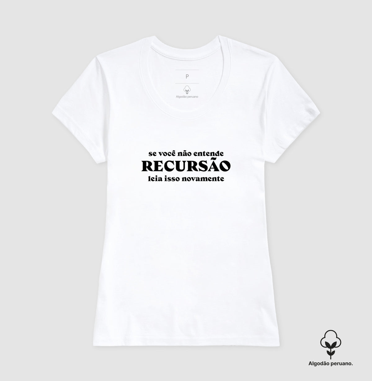 Camiseta Premium Lógica de Programação Recursão