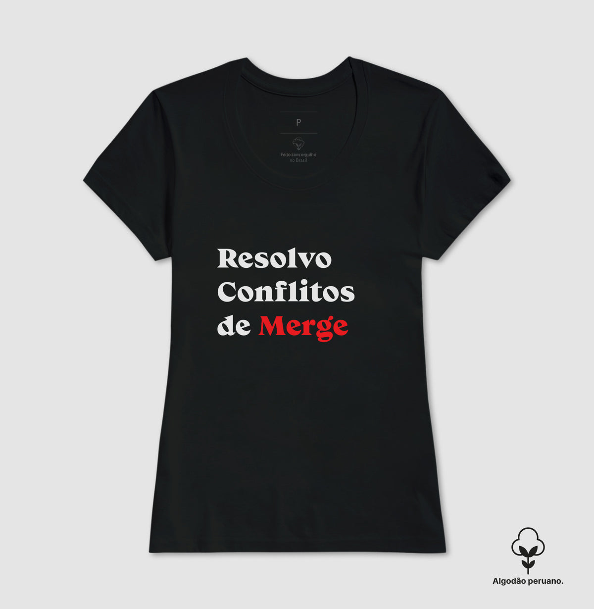 Camiseta Premium - Resolvo Conflitos de Merge