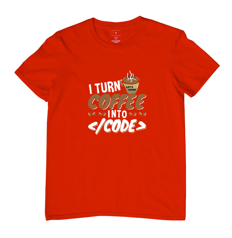 Camiseta I turn Coffee into Code